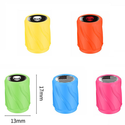 Luminous Car Motorcycle Tire Modified Valve Cap, Color: Blue White Skull