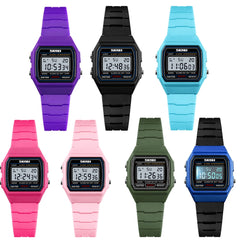SKMEI 1460 Children Luminous Multifunctional Waterproof Thin Sports Watch(Army Green)