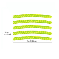 Car Wheel Reflective Stickers 3D Personal Decoration Tire Warning Stickers(Fluorescence)