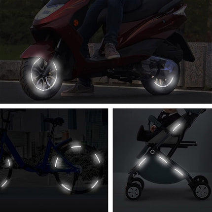 Car Wheel Reflective Stickers 3D Personal Decoration Tire Warning Stickers(Fluorescence)