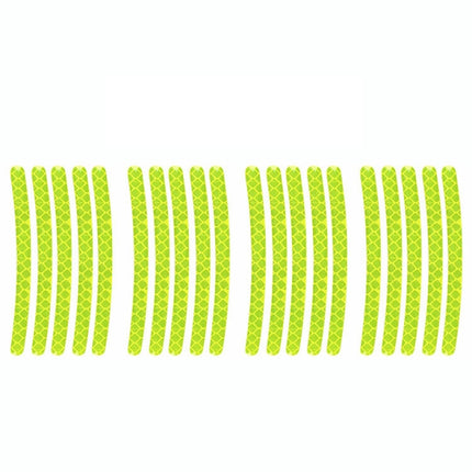 Car Wheel Reflective Stickers 3D Personal Decoration Tire Warning Stickers(Fluorescence)