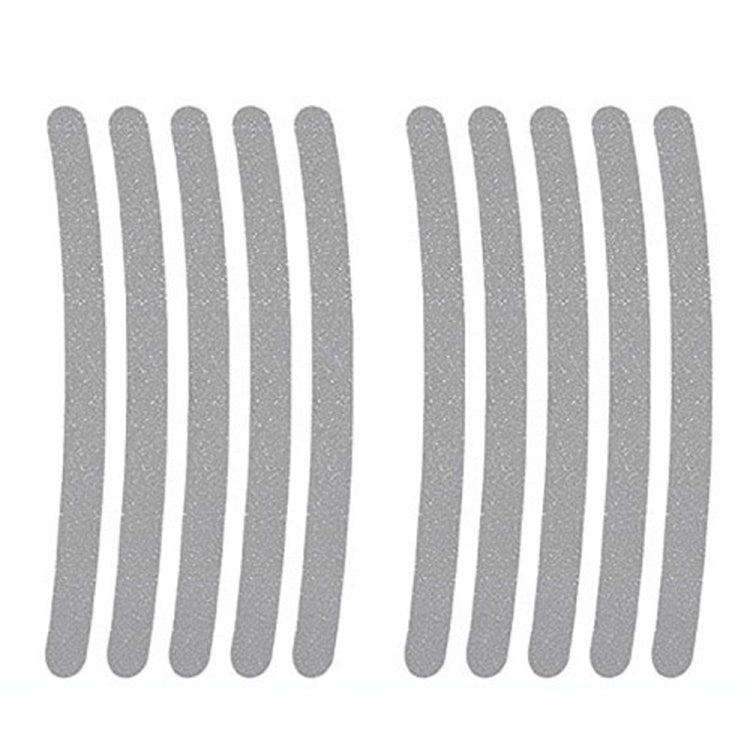 Car Wheel Reflective Stickers 3D Personal Decoration Tire Warning Stickers(Silver White)