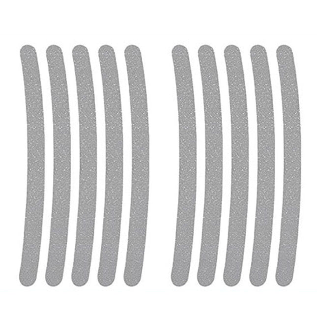 Car Wheel Reflective Stickers 3D Personal Decoration Tire Warning Stickers(Silver White)
