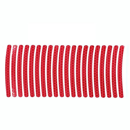 Car Wheel Reflective Stickers 3D Personal Decoration Tire Warning Stickers(Red)