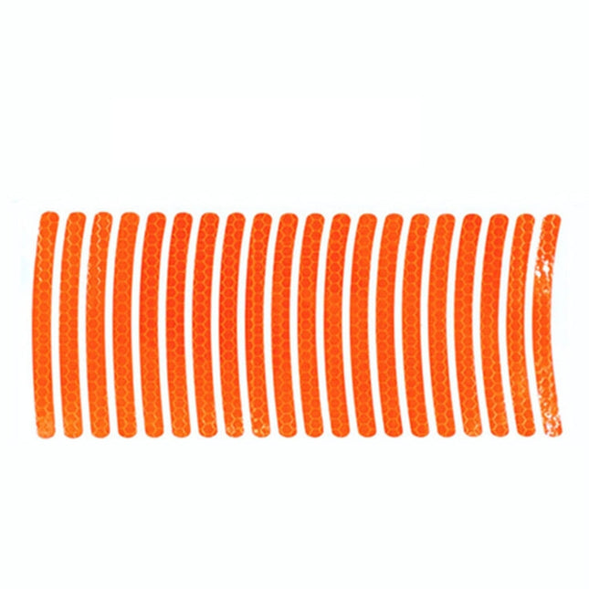 Car Wheel Reflective Stickers 3D Personal Decoration Tire Warning Stickers(Orange)