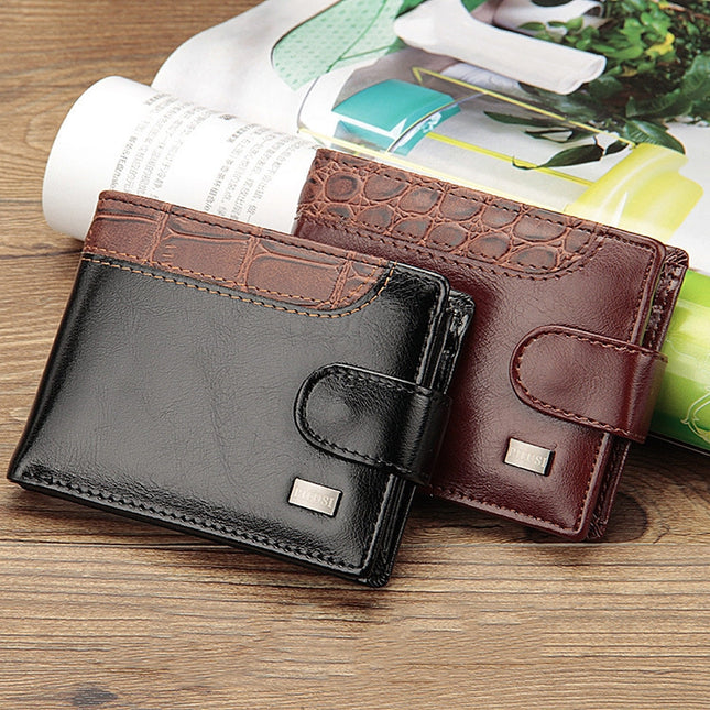 Baellerry M1078 Splicing Leather Casual Men