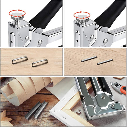 NEU MASTER 3 in 1 Staple Gun, Manual, Heavy Duty with Stapler Remover and 2000Pcs Staples for Upholstery, Fixing Material, Decoration, Carpentry, Furniture