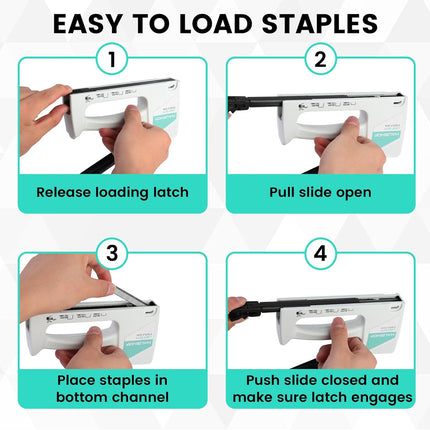 HAUSHOF Light Duty Staple Gun, Upholstery Staple Gun with 800PCS JT21 Staples and Stapler Remover, Fits JT21 Staple of 1/4'', 5/16'' & 3/8'', Used for Wood, Classroom, Crafts, DIY, Decoration (White)