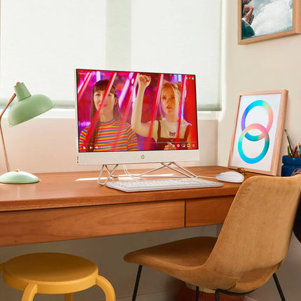 HP - 23.8" Full HD Touch-Screen All-in-One - Intel Core i3 - 8GB Memory - 512GB SSD - Starry White