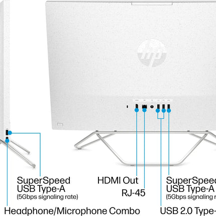 HP - 23.8" Full HD Touch-Screen All-in-One - Intel Core i3 - 8GB Memory - 512GB SSD - Starry White