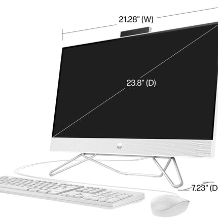 HP - 23.8" Full HD Touch-Screen All-in-One - Intel Core i3 - 8GB Memory - 512GB SSD - Starry White