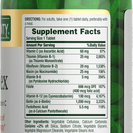 Nature's Bounty Super B Complex with Vitamin C & Folic Acid, Immune & Energy Support, 150 tablets