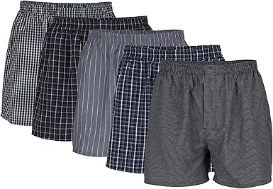 Gildan Men's Underwear Boxers, Multipack, Black Stripe Assorted, Large