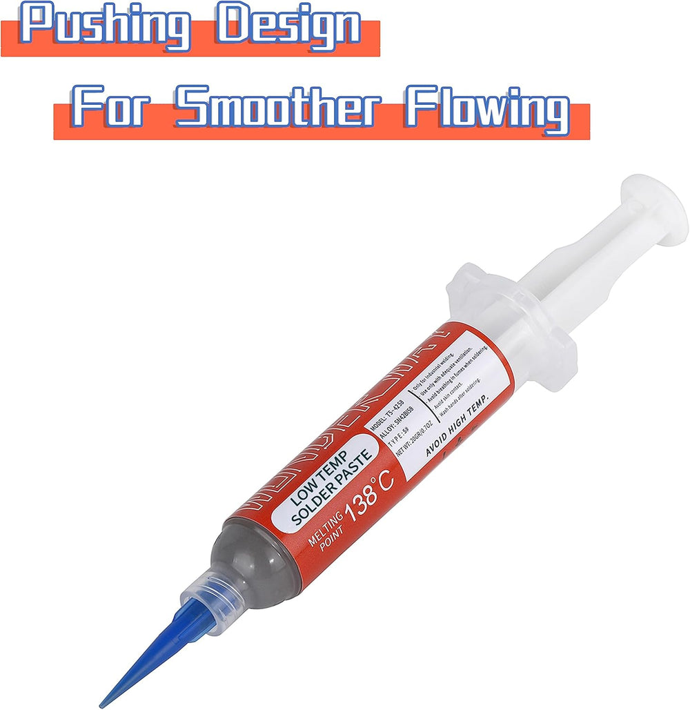 Wonderway Sn42/Bi58 T5 Lead Free Solder Paste No Clean, 138? Melting Point (20g)