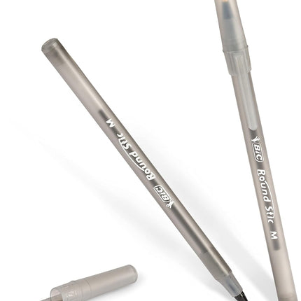 Pcs BIC Round Stic Xtra Life Blue Ballpoint Pens, Medium Point (1.0mm), Flexible Round Barrel for Writing Comfort, No. 1 Selling Ballpoint Pens