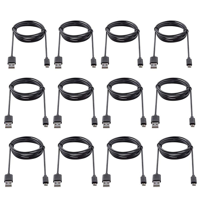 Pcs Micro USB Cable 3ft Charging Cord 12-Pack Bulk Black