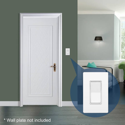 Pcs CML Decorator Wall Light Switch, Single Pole Switch, 15A 120/277V, White CML Decorator Wall Light Switch, Single Pole Switch, 15A 120/277V, White