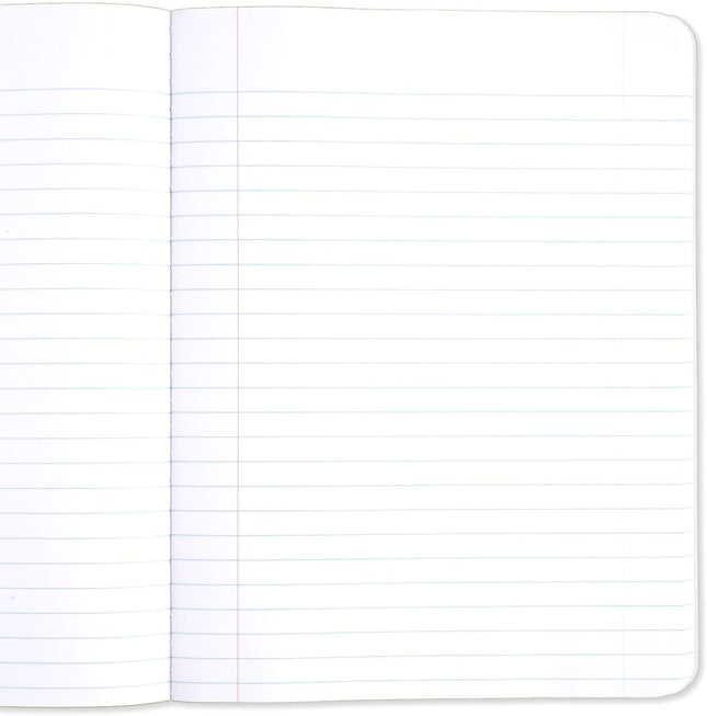 PCS Mead Composition Notebooks, Wide Ruled Paper, 9-3/4" x 7-1/2", 100 Sheets per Comp Book, Black Marble (72936)
