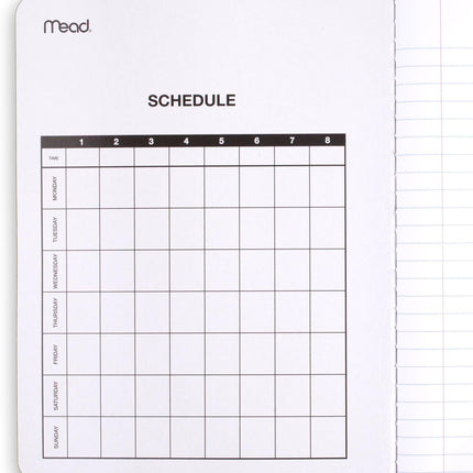 PCS Mead Composition Notebooks, Wide Ruled Paper, 9-3/4" x 7-1/2", 100 Sheets per Comp Book, Black Marble (72936)
