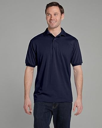 Pcs Hanes Men's Short-Sleeve Jersey Pocket Polo (Pack of 2), Deep Royal, X-Large