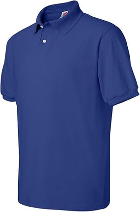 Pcs Hanes Men's Short-Sleeve Jersey Pocket Polo (Pack of 2), Deep Royal, X-Large
