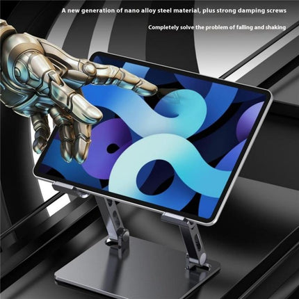 J26S Adjustable Foldable Desktop Tablet Alloy Steel Metal Stand(Silver)