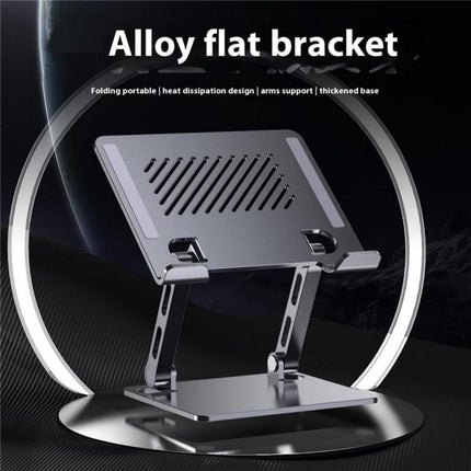 J26S Adjustable Foldable Desktop Tablet Alloy Steel Metal Stand(Silver)
