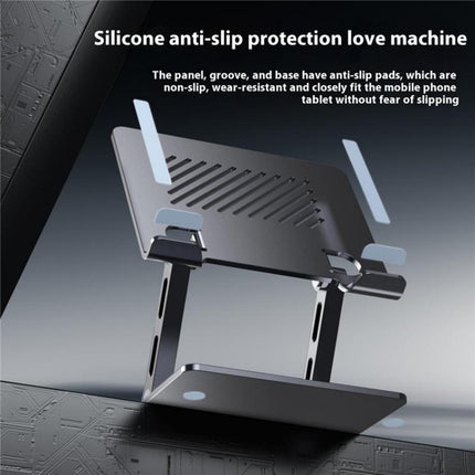 J26S Adjustable Foldable Desktop Tablet Alloy Steel Metal Stand(Silver)