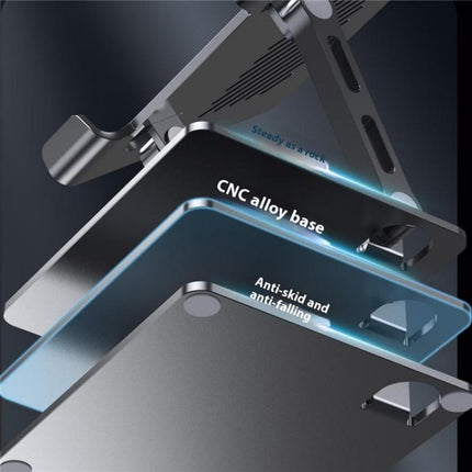 J26S Adjustable Foldable Desktop Tablet Alloy Steel Metal Stand(Silver)
