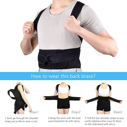 Back Posture Corrector Shoulder Lumbar Brace Spine Support Belt Adjustable Adult Corset Posture Correction Belt Body Health Care