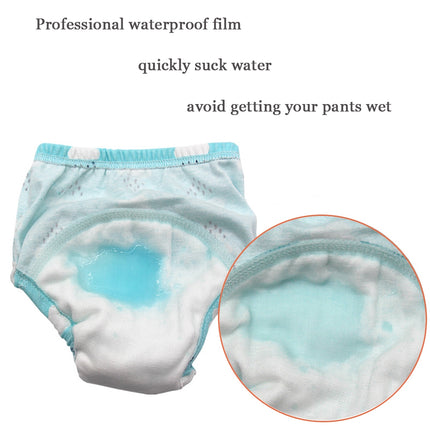6 Layer Baby Diaper Waterproof  Reusable Cloth Diapers Baby Cotton Training Underwear Pants Diaper L12-18KG(Camera)
