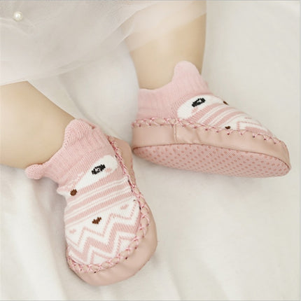 Fashion Baby Socks With Rubber Soles Infant Sock Newborn Autumn Winter Children Floor Socks Shoes Anti Slip Soft Sole Sock(6S01 Blue)
