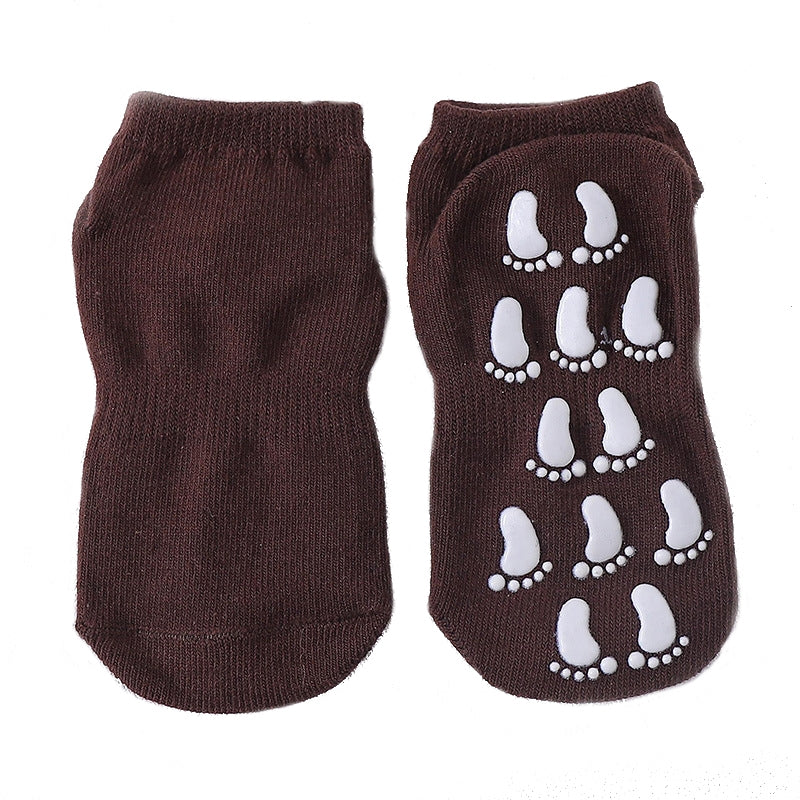 4 Pairs Anti-slip Dotted Rubber Trampoline Socks Toddler Socks For Children 1-5 Years Old