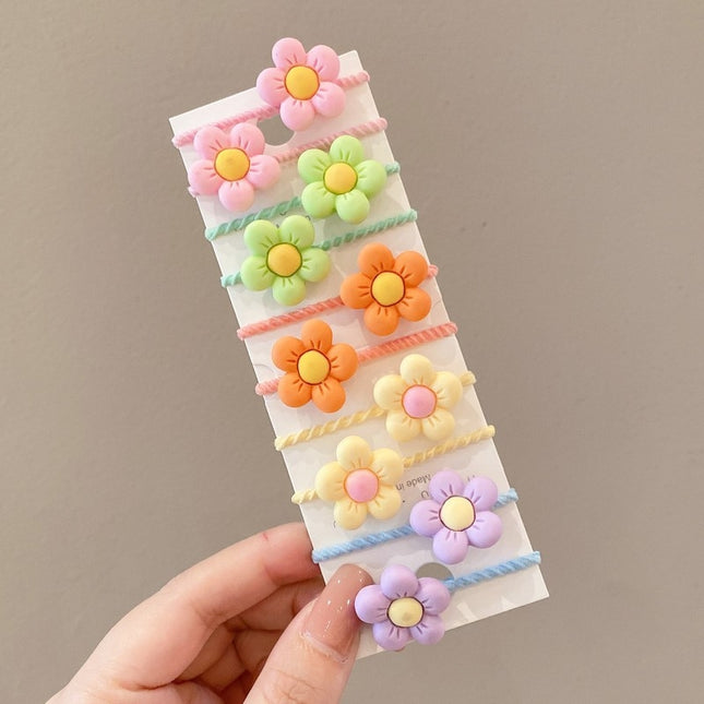 10pcs /Set Children Lovely Hair Bands Ring Baby Small Unbreakable Hair Headband