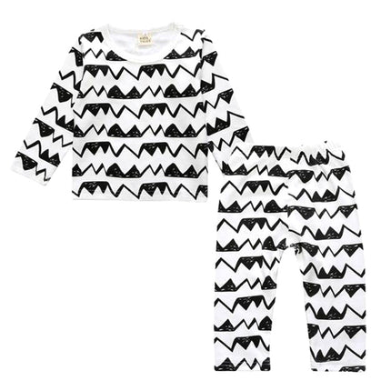 Children Cartoon Cotton Underwear Care Belly Pajamas Set