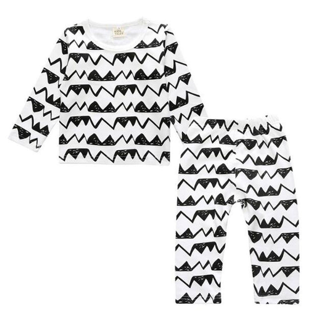 Children Cartoon Cotton Underwear Care Belly Pajamas Set