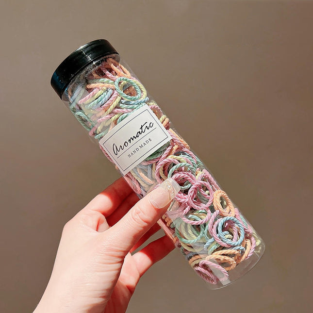 300pcs /Can Baby Elastic Hair Accessories And Hair Ties Children Non-Injury Hair Band