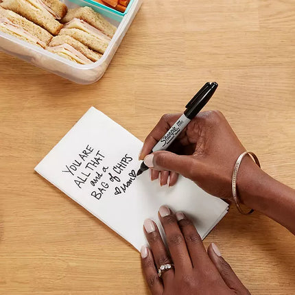 Sharpie Permanent Fine Tip Markers, Black 24 Counts