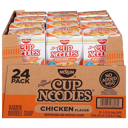 Nissin Cup Noodles, Chicken Flavor (2.25 oz, 24 ct.)