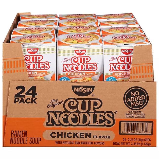 Nissin Cup Noodles, Chicken Flavor (2.25 oz, 24 ct.)