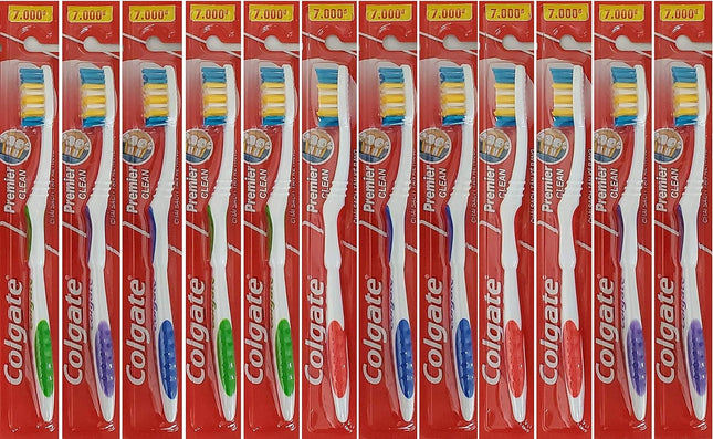 Colgate Premier Classic Clean Medium Toothbrush (Card of 12)