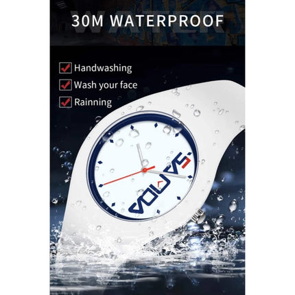 SANDA Three-Pin Luminous Outdoor Waterproof Multifunctional  Electronic Watch(Men Line Black)