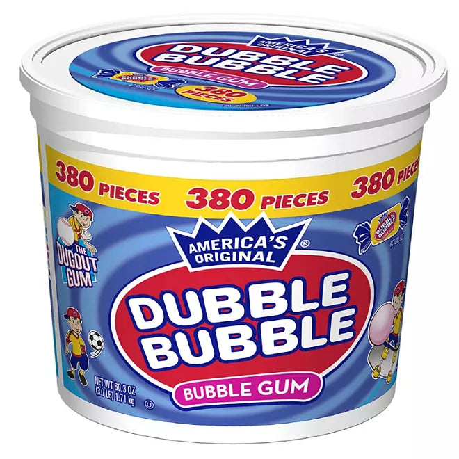 Dubble Bubble Bubble Gum (4.41lbs.) 380 Count
