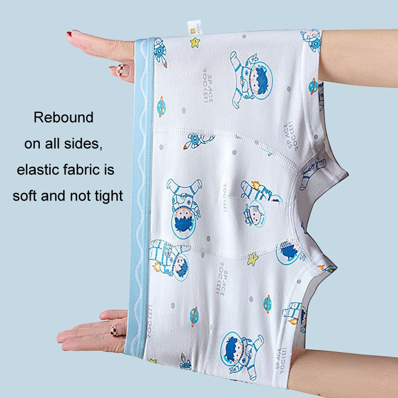 pcs/set Children High Elastic Cartoon Printed Cotton Boxer Briefs, Size: L(T-5515 Boys)