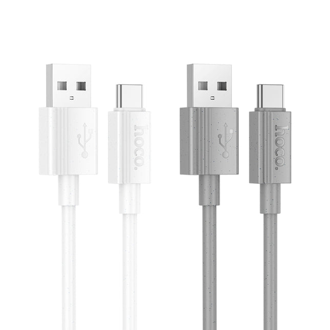 hoco X107 USB to USB-C / Type-C Favor 3A Charging Data Cable, Length:1m(Grey)