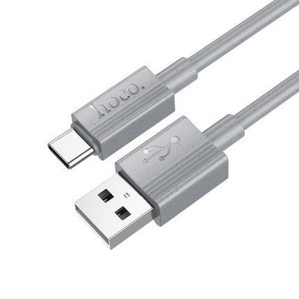 hoco X107 USB to USB-C / Type-C Favor 3A Charging Data Cable, Length:1m(Grey)