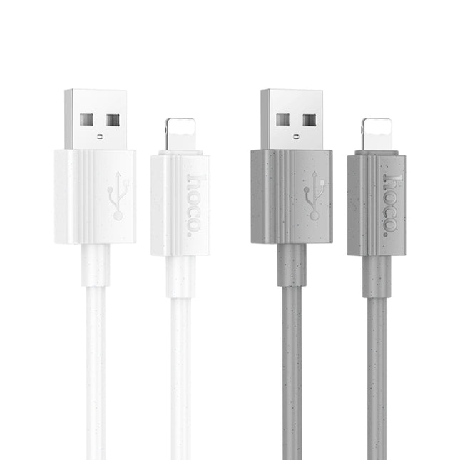 hoco X107 USB to 8 Pin Favor 2.4A Charging Data Cable, Length:1m(Grey)