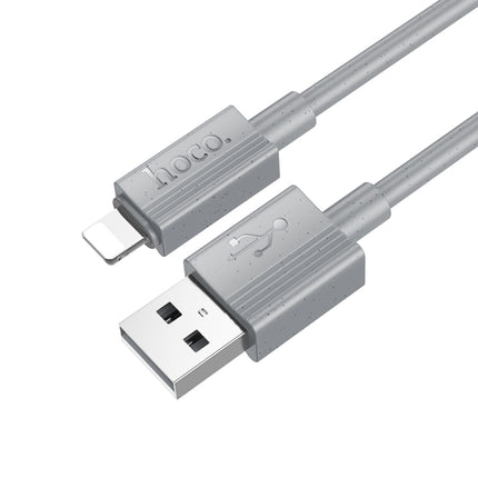 hoco X107 USB to 8 Pin Favor 2.4A Charging Data Cable, Length:1m(Grey)