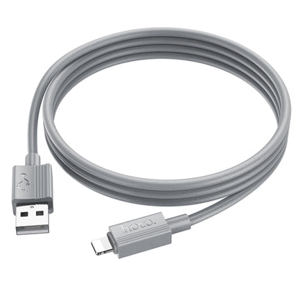 hoco X107 USB to 8 Pin Favor 2.4A Charging Data Cable, Length:1m(Grey)