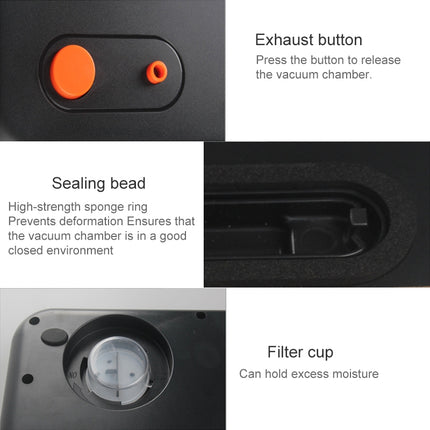 Household Commercial Food Vacuum Plastic Packaging Machine Sealer Closer Machine, US Plug (Black)